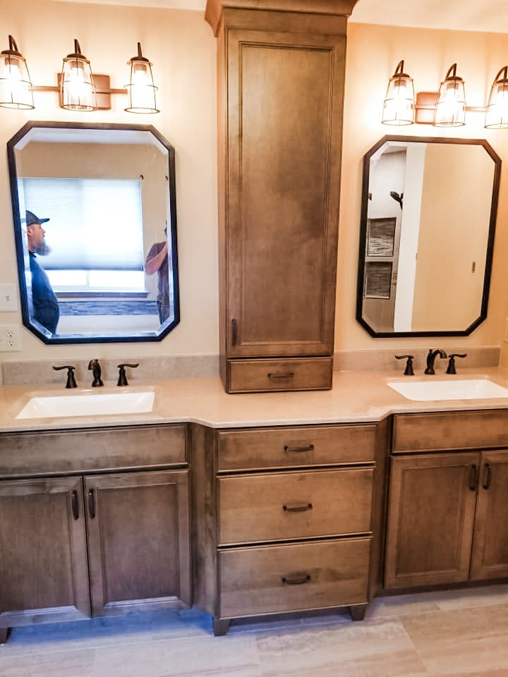 custom double vanity